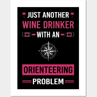 Wine Drinker Orienteering Orienteer Navigation Posters and Art